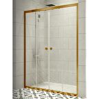 Durul Duşakabin Ön Cephe Altın Profil Şeffaf Cam