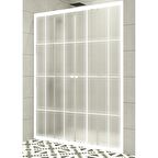 Durul Duşakabin Ön Cephe Beyaz Çizgi Komple Buzlu