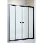 Durul Duşakabin Ön Cephe Siyah Profil Buzlu Cam