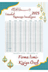 Ramazan İmsakiyesi Modern Kişiye Özel Tasarımlı Dijital Baskı 500 Adet A4 300 gr Model 36