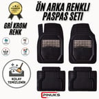 LAND ROVER RANGE ROVER SPORT 2011  MODEL UYUMLU SİYAH- GRİ KROM RENK  PREMİUM OTO PASPAS SETİ