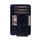 Garbalia Pisa Hakiki Deri Mıknatıs Kapaklı Unisex Kartlık Cüzdan