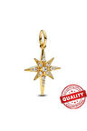 Poseidons Jewellery Işıltılı Kuzey Yıldızı Sallantılı Gümüş Charm