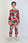 İSOB Ör. Adam Desenli İnterlok %100 Pamuk Erkek Çocuk Pijama Takımı 3-13 Yaş 51331-51519