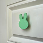 Pomerol Yeşil Tavşan Dolap Kulpu - Çocuk Odası, Mutfak ve Banyo İçin Modern, ve Dayanıklı Mobilya Kulp, DH