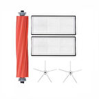 Roborock S7 Max Ultra Uyumlu 1 ADET ANA FIRÇA 2 ADET FİLTRE 2 ADET BEYAZ YAN FIRÇA