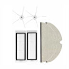 Roborock S6 Uyumlu 2 ADET FİLTRE 2 ADET BEYAZ YAN FIRÇA 2 ADET MOP