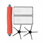 Roborock S7 Maxv Uyumlu 1 ADET ANA FIRÇA 2 ADET FİLTRE 2 ADET SİYAH YAN FIRÇA