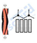 Dreame D10S, D10S PRO, D9 MAX GEN2 Uyumlu 1 Ana Fırça 2 Yan Fırça 4 Filtre