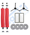 Roborock Q REVO PRO-S-MAXV Uyumlu 2 Ana Fırça 2 Yan Fırça 2 Filtre 4 Mop