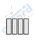 Dreame L10 S ULTRA , L10 ULTRA, L10 PRİME Uyumlu 2 Yan Fırça 4 Filtre