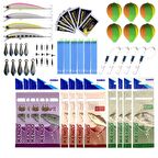 YekOutdoor Yemli,Yemsiz, Kurşun Arkası Rapala ve Çapari Hazır Takım Olta Yemi Seti 