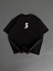 Baskılı Oversize Bisiklet Yaka Tshirt