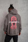 Erkek Maske Baskılı Kapüşonlu Sweat