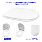 Plodna House Twin D-Form Yavaş Kapanan Klozet Kapağı