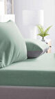 %100 COTTON (PAMUK) 160x200+30 cm FİTTED (LASTİKLİ) ÇİFT KİŞİLİK SU YEŞİLİ ÇARŞAF BED SHEET