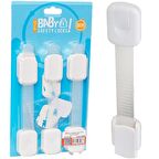 Dolap-Çekmece Kapak Sabitleyici Kilitli Kemer 6'lı Set Çocuk Dolap-çekmece Güvenlik Kilidi