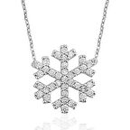 Gümüş Kar Tanesi Kadın Kolye