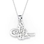 Gümüş Tuğralı Kadın Kolye 