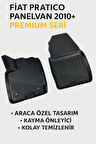 Black Gold Fiat Pratico Panelvan 2010+ 3D Havuzlu Oto Paspas ( Ön İki Paspas ) 