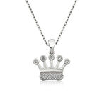 925 Ayar Gümüş Taç Kadın Gümüş Kolye