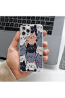 Poco F4 Uyumlu Kediler Tasarımlı Premium Şeffaf Telefon Kılıfı