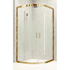 Durul Duşakabin Oval Altın 5mm Çizgili Yükseklik 190 Cm