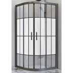 Durul Duşakabin Oval Siyah Çizgi Ortası Buzlu 5mm Yükseklik 190 Cm