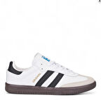 UNİSEX BEYAZ SİYAH TERMO TABAN YANI ŞERİTLİ BAĞCIKLI SPOR AYAKKABI