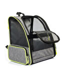 Yıkanabilir Plastik Fileli Kedi Köpek Taşıma Çantası Piramit Model