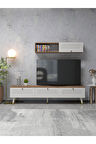 BOHEM 180 CM TV ÜNİTESİ MDF KAPAK RAFLI MODEL
