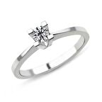 0.33 Karat F Renk HRD Sertifikalı Pırlanta Tektaş Yüzük PR149