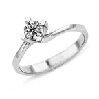 Harem Altın 0.21 Karat D Renk Pırlanta Tektaş Yüzük PR168