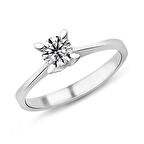 0.34 Karat F Renk HRD Sertifikalı Pırlanta Tektaş Yüzük PR217