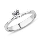 0.22 Karat E Renk Pırlanta Tektaş Yüzük PR229