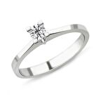 0.21 Karat G Renk Pırlanta Tektaş Yüzük PR232