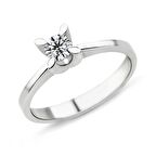 0.30 Karat F Renk HRD Sertifikalı Pırlanta Tektaş Yüzük PR457