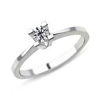 Harem Altın 0.38 Karat E Renk HRD Sertifikalı Pırlanta Tektaş Yüzük PR473