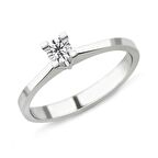 Harem Altın 0.25 Karat D Renk Pırlanta Tektaş Yüzük PR477