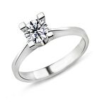 0.29 Karat F Renk Pırlanta Tektaş Yüzük PR84