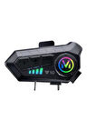 Kask Kulaklık Y10 intercom Rgb Işıklı Motosiklet Otomotik Cevaplama