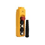 Elmax Tek Hızlı 4 + Acil Stop Vinç Kumandası Mekanik Kilitli Kontak 16A  COBC2-VKB5