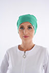 Düz Yaprak Yeşili Tesettür Doktor Hemşire Hastane Aşçı Cerrahi Bone