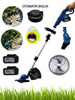 Rowermax Rpc-MM150 Akülü Tırpan Kenar  Çalı Ot Çim Bİçme Teleskopik Misinalı Set
