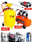 OttomaxPro Oto Yıkamacılara ve Galericilere Özel Set 100 Litre Köpük Tankı 50 Litre Sessiz Kompresör