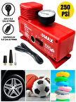 Germany Style DMAX SERİ 220 Volt-12 Volt 250 Psi Psi Kompresör Lastik Hava Şişirme Oto Pompası