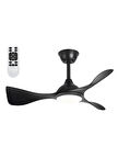 Huzur Elektrik Kumandalı 3 Kanatlı Ledli Tavan Vantilatörü Siyah Renk