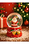 Yeni Yılın En Güzel Hediyesi Dekoratif 2026 Yılbaşı Noel Baba Figürlü Led Işıklı 9 cm Kar Küresi