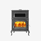 TDS Optima X Fırınlı,Yan Kapaklı, Alttan Küllüklü Döküm Şömine Soba