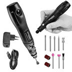 Anadolustrong 3 Kademeli Şarjlı Mini Taşlama Gravür Dremel Seti 10 Parça Taşıma Çantası